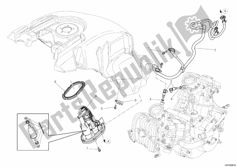 Todas as partes de Bomba De Combustivel do Ducati Diavel Strada USA 1200 2014